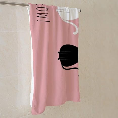 Amazon バスタオル ビーチタオル ネコ 猫柄 バスローブ スイムタオル フェースタオル お風呂 浴用 スポーツタオル ホテル仕様 綿100 柔らか肌触り やわはだ 高速吸水 速乾 耐久性 大判 海水浴 旅行 家庭用 業務用 抜群の肌触り 水泳 70 140 温泉 バスタオル ホーム