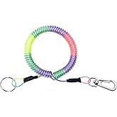 Mini Skater Fishing Lanyards Retractable Wire Safety Coiled Lanyards for Fishing Pliers Tools, Pack of 1