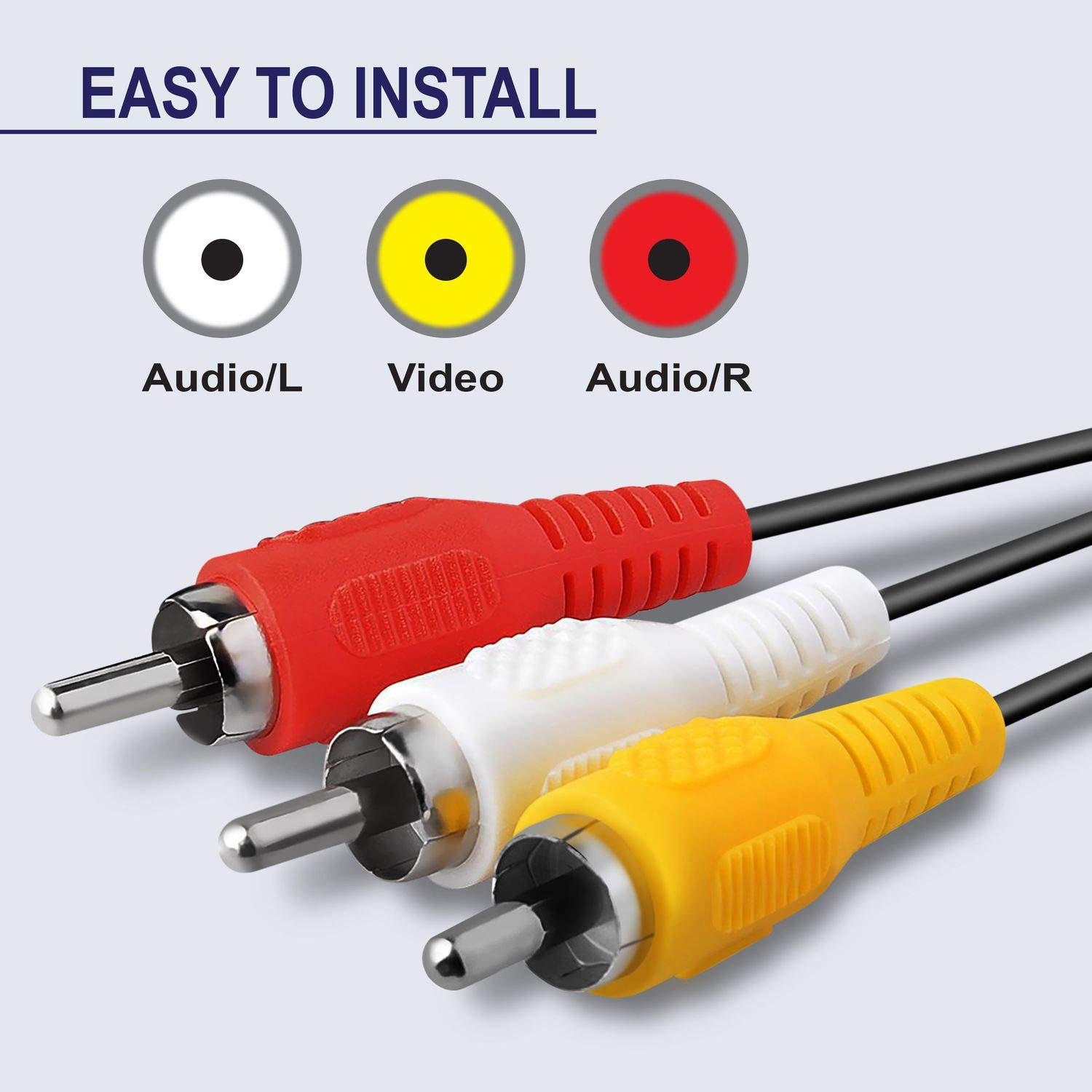Insten AV Composite Cable compatible with Nintendo 64 N64 / GameCube GC / Super Nintendo SNES, Black: Video Games