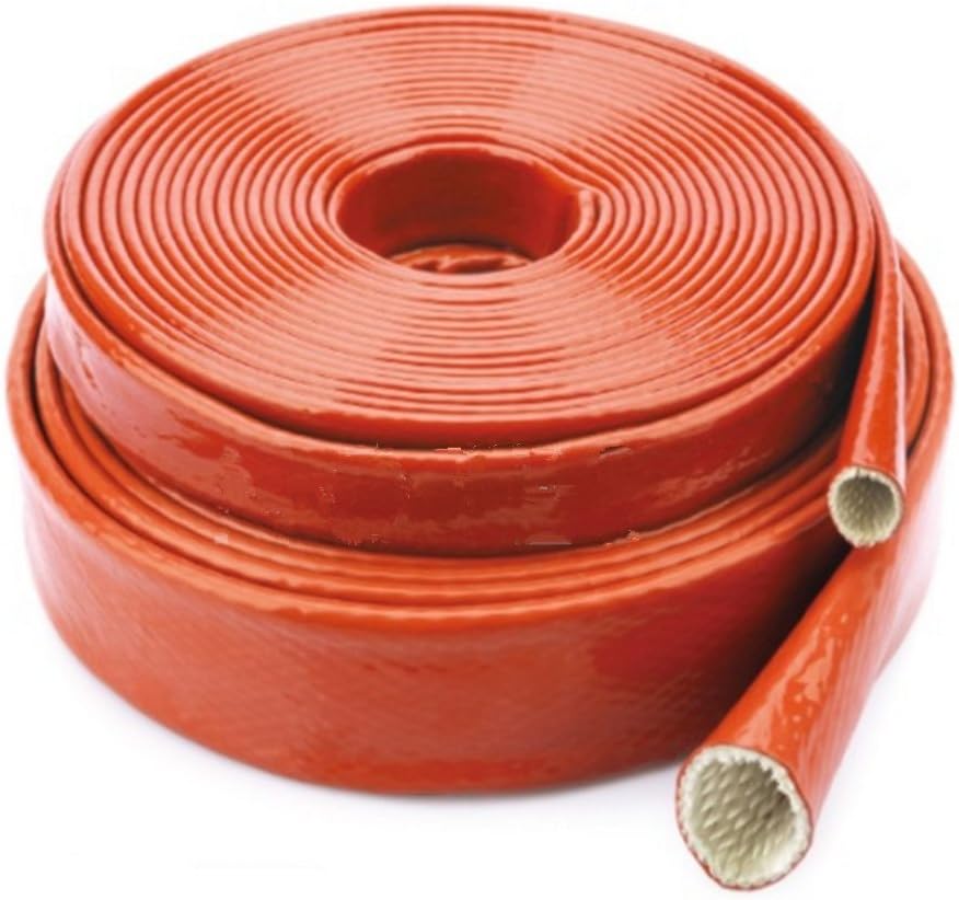25mm Silicone Fiberglass Heat Resistant Sleeve Heat Insulation Tube