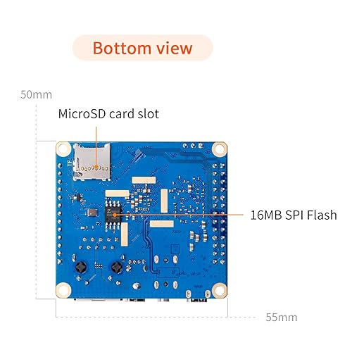 Orange Pi Zero 2w 4GB Allwinner H618 LPDDR4 Quad Core CPU 64 Bit Single Board Computer, 1.5GHz Frequency WiFi 5.0 Bluetooth 5.0 Onboard Antenna Support 4K Display Run Android Ubuntu (Zero 2W