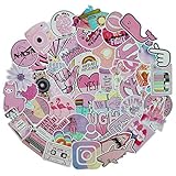 53PCS Mixed Different Pink NASA Space Girl Stickers Cute Flamingo Shark for Kids Laptop Skateboard Toy Stickers (Pink Space)