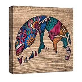 Canvas Wall Art Abstract Beautiful Colorful Animals Painting Artwork for Home Prints Framed - 12x12 inches