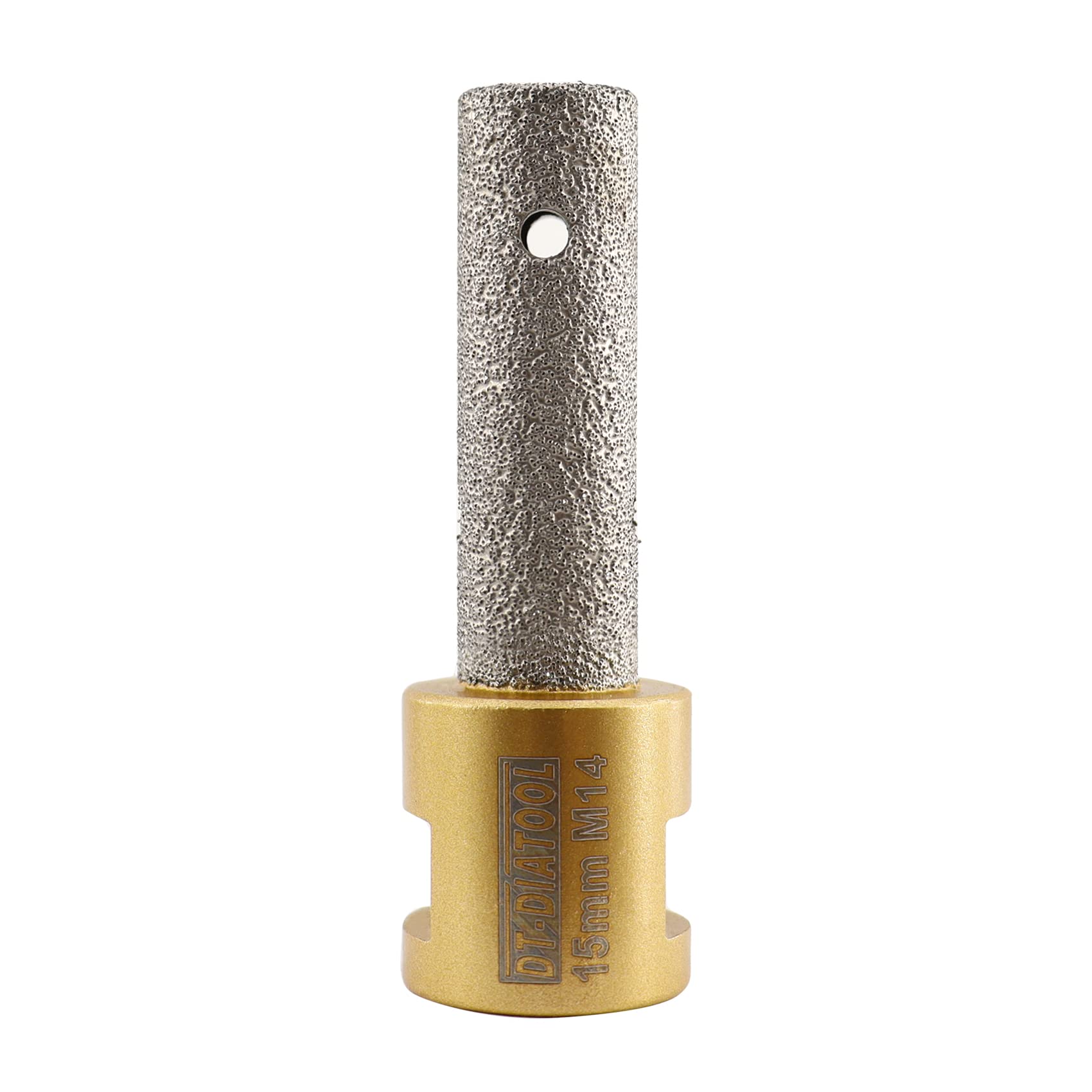 DT-DIATOOL Diamond Finger Bit Coated Milling Bit for Tile Grinder Enlarging Polishing Holes on Porcelain Ceramic Granite Marble Countertop Diameter 15mm, M14 Thread