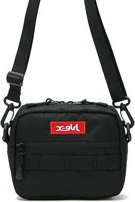 Amazon エックスガール X Girl Box Logo Shoulder Bag ショルダーバッグ ブラック 10 X Girl エックスガール ショルダーバッグ