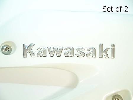 145x22mm chrom Kawasaki Motorrad Abzeichen Emblem Motorrad Kraftstofftank Aufkleber Sticker