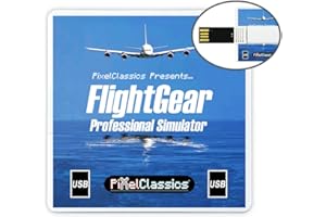 FlightGear Flight Simulator 2025 Deluxe Edition USB Stick | Professional Flight Sim | 600 Aircraft + 1000 Liveries + 20,000 A