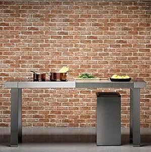 Decowall 21213 Modern Brown Red Brick Effect Self Adhesive Sticky Back Plastic Vinyl Film Decowall 21213 Modern Brown Red Brick Effect Self Adhesive Sticky Back Plastic Vinyl Film