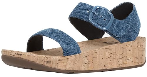 FitFlop Women's Bon Denim Back-Strap Sandals (Denim,9B) in Kuwait