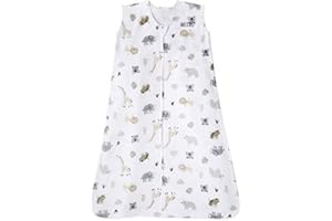 HALO SleepSack, 100% Cotton Wearable Blanket, Swaddle Transition Sleeping Bag, TOG 0.5, Animal Paint, Large, 12-18 Months