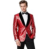 Men's Sequins Suit Shiny Jacket Sparkly Blazer Glitter Clothes Party Tuxedo Prom Festival Costume