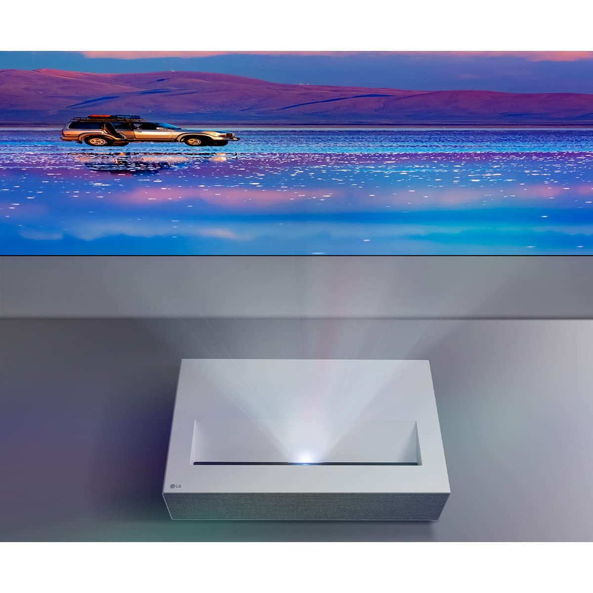 LG CineBeam UHD 4K Projector HU715QW - DLP Ultra Short Throw Laser Smart Home Theater Projector, White