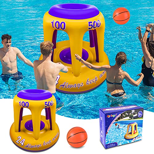 Pool Basketball Hoop, Extra Large Basketball Hoop with Ball Included