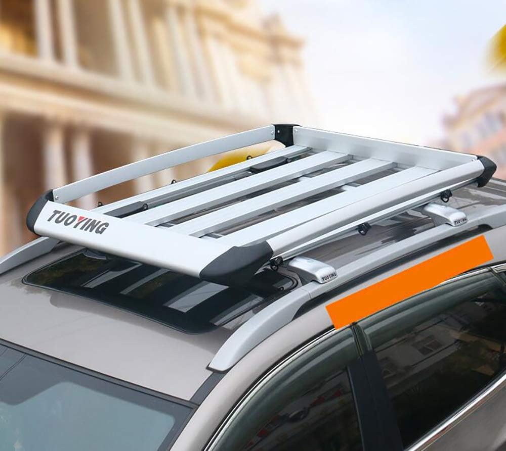 Awsgtdrtg Aluminum Alloy Roof Luggage Basket Baggage Box Roof Tray Platform Rack (100129 cm)