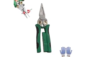 ZIDKO Seese Wire Stripper, 8 in 1 Wire Stripper, Pinzas De Electricidad, Electric Pliers, Pro Multicraft Wire Stripping Tool, Electric Wire Stripping Tool for Cutting and Pulling (Green)