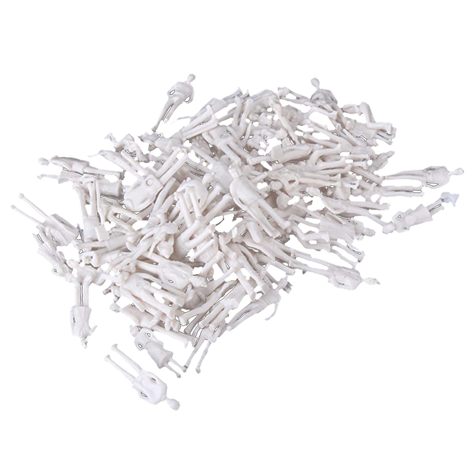 BQLZR White Unpainted Architectural 1:75 Scale Model Figures For Placed on Cakes, Railway Models, Building models, Dioramas,6 Types of poses,Make of Light Plastic