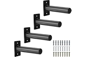 VLAENG Wall Mounted Weight Plate Holder, Weight Rack Storage for 2" Olympic Weight Plate, Max Weight Capacity 330 lb, Best with Black Powder Coated for Garage Home Gym Strength Training