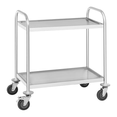 Royal Catering RCSW 2.1H Carro Cocina Carrito de Servicio con Ruedas (2 estantes,