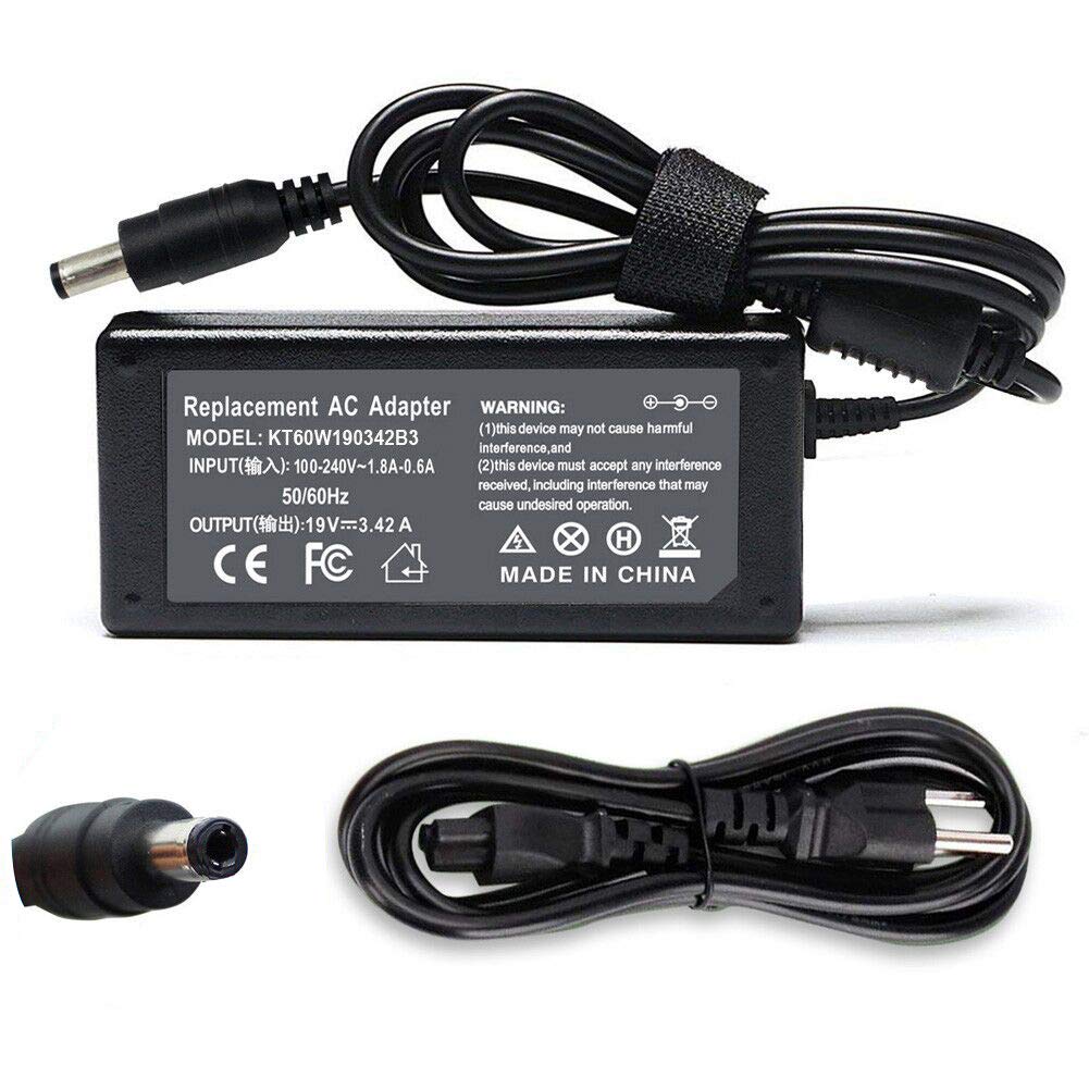 Photo 1 of 19V 3.42A 65W AC Charger Compatible with Toshiba Satellite PA3714U-1ACA PA3917U-1ACA PA3715U-1ACA C55 C55T-A5222 C655 C855D L305D L505 L655 L755 A665 A505 P755 P775 P855 P875 Adapter 5.5x2.5mm