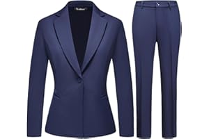 TRONSTORE Women's Business Suits for Work Professional 2 Piece Slim Fit Outfits for Women