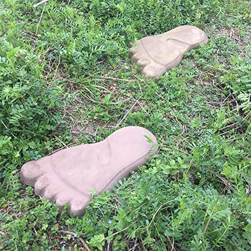 Mikolot Stone Mold - Plastic DIY Path Maker Brick Mold Concrete Molds for Stepping Stones Garden Pavement Mold (Feet Print)