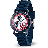 Marvel Kids' Plastic Time Teacher Analog Quartz Nylon Strap Watch