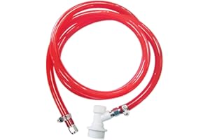 PERA 5/16" Ball Lock line Assembly, MFL Liquid Disconnect with 5ft Gas line for Home Brewing