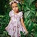 Flofallzique Vintage Purple Flower Girls Dress Princess Dress Costumes Birthday Party Dress for Kids