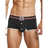 SEOBEAN Mens Low Rise Slits Fit Trunks Boxer Brief Underwear 220207