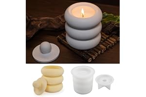 MUAECH Spiral Storage Box with Lids Candle Jar Molds Set, Creative Silicone Candle Vessels Pot Molds, Resin Epoxy Casting Molds DIY for Candle Soap Resin Making Supplies & Storage