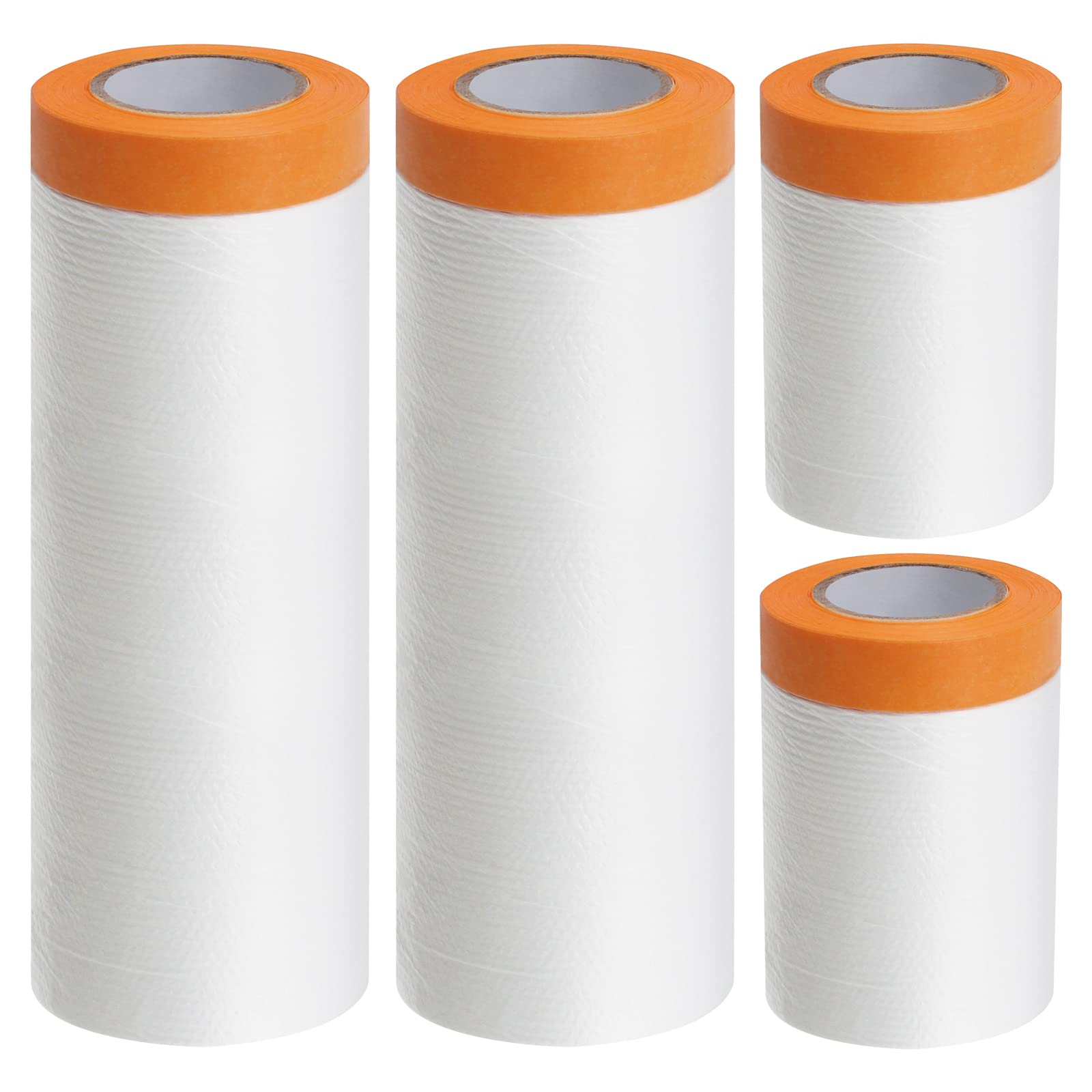 Guichangkai 4Pcs Masking Film Dust Sheet Roll, Plastic Masking Film Rolls 3 Different Sizes Dust-Proof & Waterproof Shields for Furniture, Cabinet, Painting, Covering(270cm*12m,240cm*20m,55cm*20m)