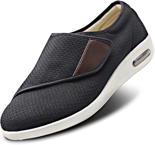 Womens Stylish Diabetic Shoes Extra Wide Widths Walking Edema Sneakers  Adjustable Strap Easy On/Off with 3 Pairs Insoles Replacement for Support Swollen  Feet, Black, 9 price in Saudi Arabia | Amazon Saudi