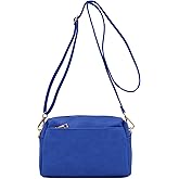 FashionPuzzle Triple Zip Small Crossbody Bag