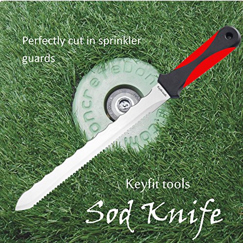Keyfit Tools (4 Pack SOD Knife Stainless Steel Blade Sod Cutter Trim New Sod Around Landscape