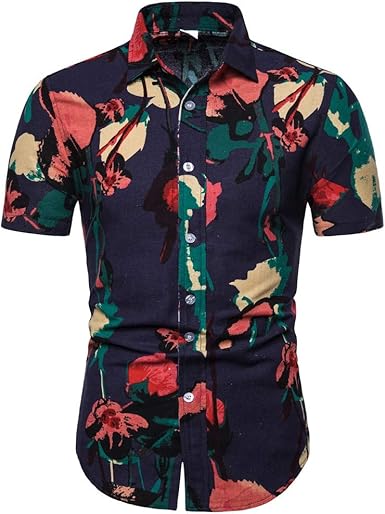 slim fit hawaiian shirts amazon