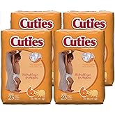 Cuties Baby Diapers, Size 6, 23 Count (Pack of 4)