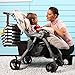 Diaper Bag by 8 Lemon Sharks - with Changing pad, Insulated Bottle Bag and Mini Purse - Designer Baby Bag for Moms and Dads - Black and White Stripes
