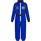 Aoiviss Astronaut Costume for Kids Astronaut Role Play Suit for Boys Girls | Kids Space Suit, Toddlers Halloween Astronaut Dress Up for Cosplay Party, 3-10 Years