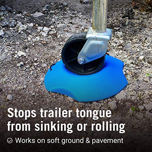 2 Trailer Wheel Chocks with Rope and Wheel Dock for Boat Trailer Travel Camper and RV