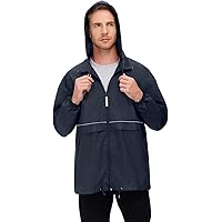 Men's Rain Jacket Cycling Running Jackets Waterproof Raincoat with Hood Windbreaker Hiking Jacket Rain Coat