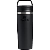 STANLEY Cafe To Go Travel Mug 16 oz | Leakproof Two-Part Drink Through Lid | Tumbler Cup for Coffee, Tea and Drinks | Insulated Stainless Steel Coffee Mug | BPA-Free | Black 2.0