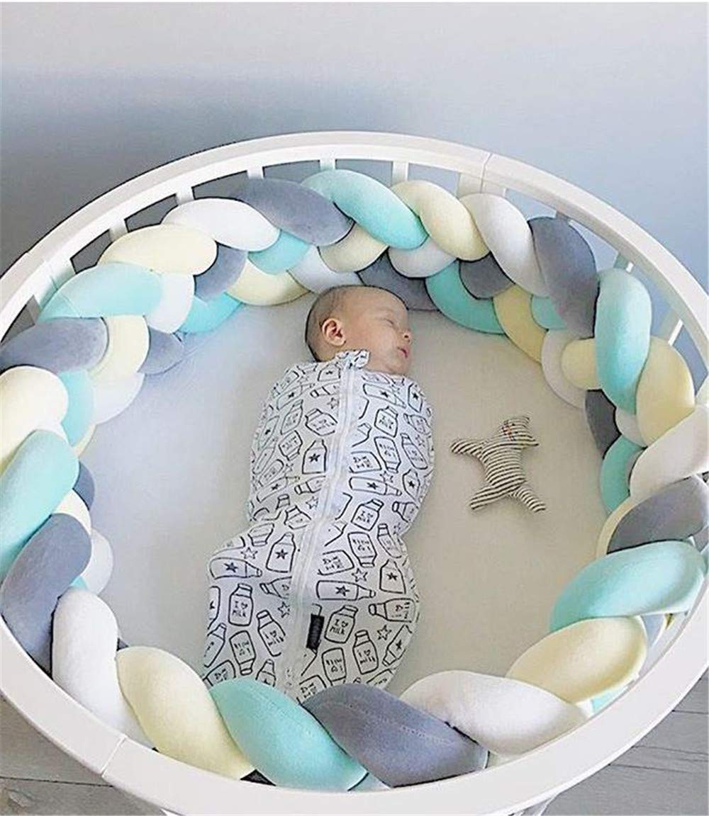 Voxloud Com Accessoires De Literie Ameublement Et Decoration Blanc Noue Peluche 4 Tressee 2 2m Pour Les Nouveau Nes Sommeil Nid De Garde Tete Protection Bordures De Lit Trayosin Tour De Lit Bebe Coussin Serpent