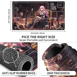 EDGFRTOIO Playmat with Zones for MTG Card Game