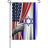 Israel Israeli American Usa America Friendship Garden Flag 12x18 Double Sided Printed 100d Polyester Lightweight Outdoor Welcome Banner For Outside Yard Small Flags
