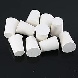 Zorfeter 10 Pcs 2# White Solid Rubber Stoppers