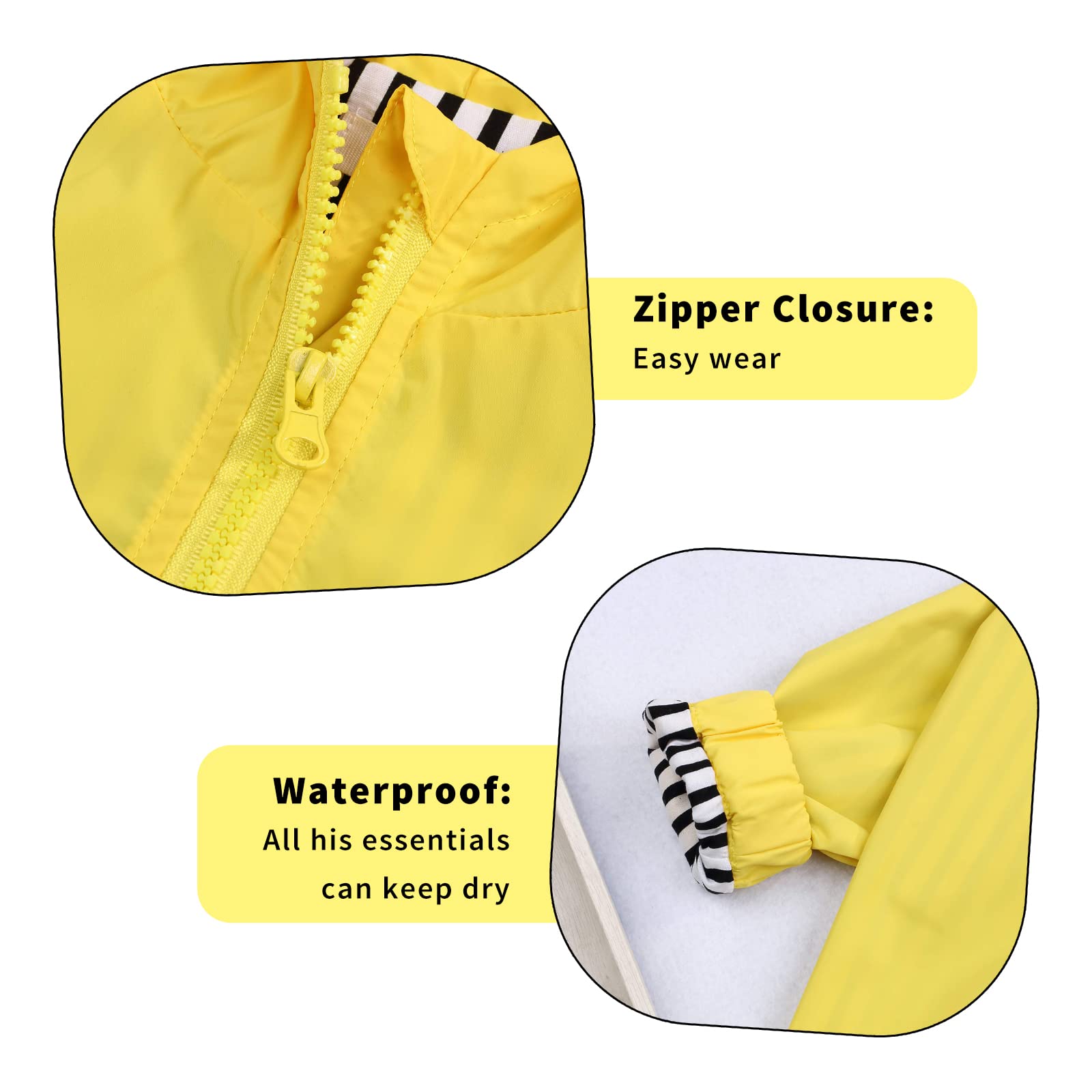 YOUNGER TREE Toddler Baby Boy Girl Duck Raincoat Cute Cartoon Hoodie Zipper Coat Outfit