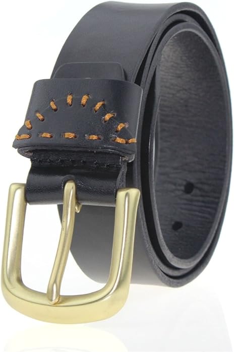 Amazon Co Jp メンズベルト 固体銅バックルレザーベルト付きメンズベルトオールマッチ周年記念ギフト メンズビジネスレザーベルト 色 Coffee Size Xxxl ホーム キッチン