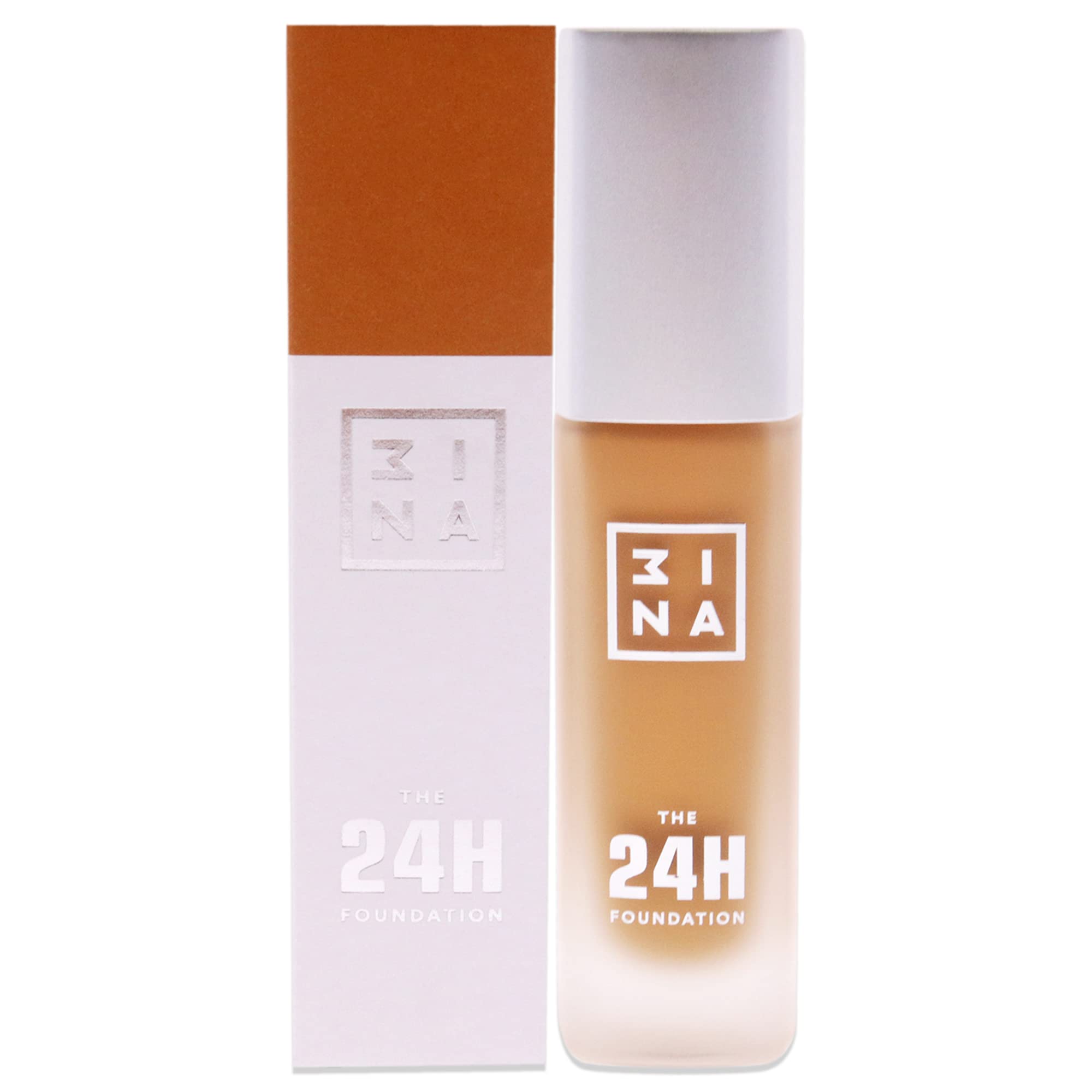 3INA MAKEUP - The 24h Foundation 651 - Caramel Foundation Yellow Undertone - 24H Waterproof Liquid Foundation Full Coverage - Matte Foundation for Flawless Skin - Vegan - Cruelty Free