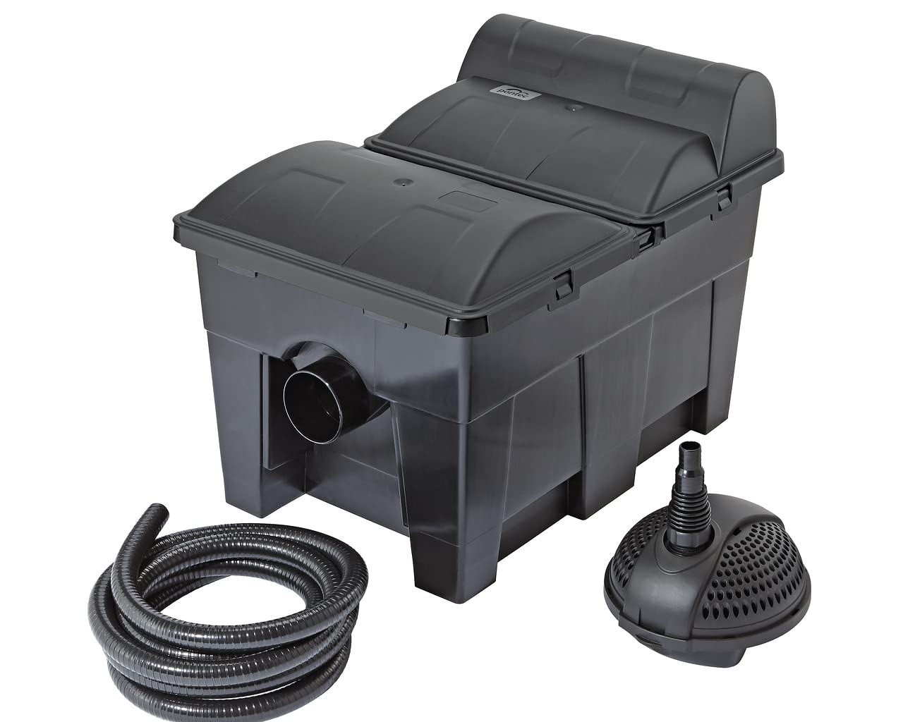 Pontec MultiClear Set 15000 - Three-Stage Pond Filter with UV Light, Pump, and 3 Metre Hose - Achieves Crysyal-Clear Water for Ponds Up to 15,000 Litres without fish
