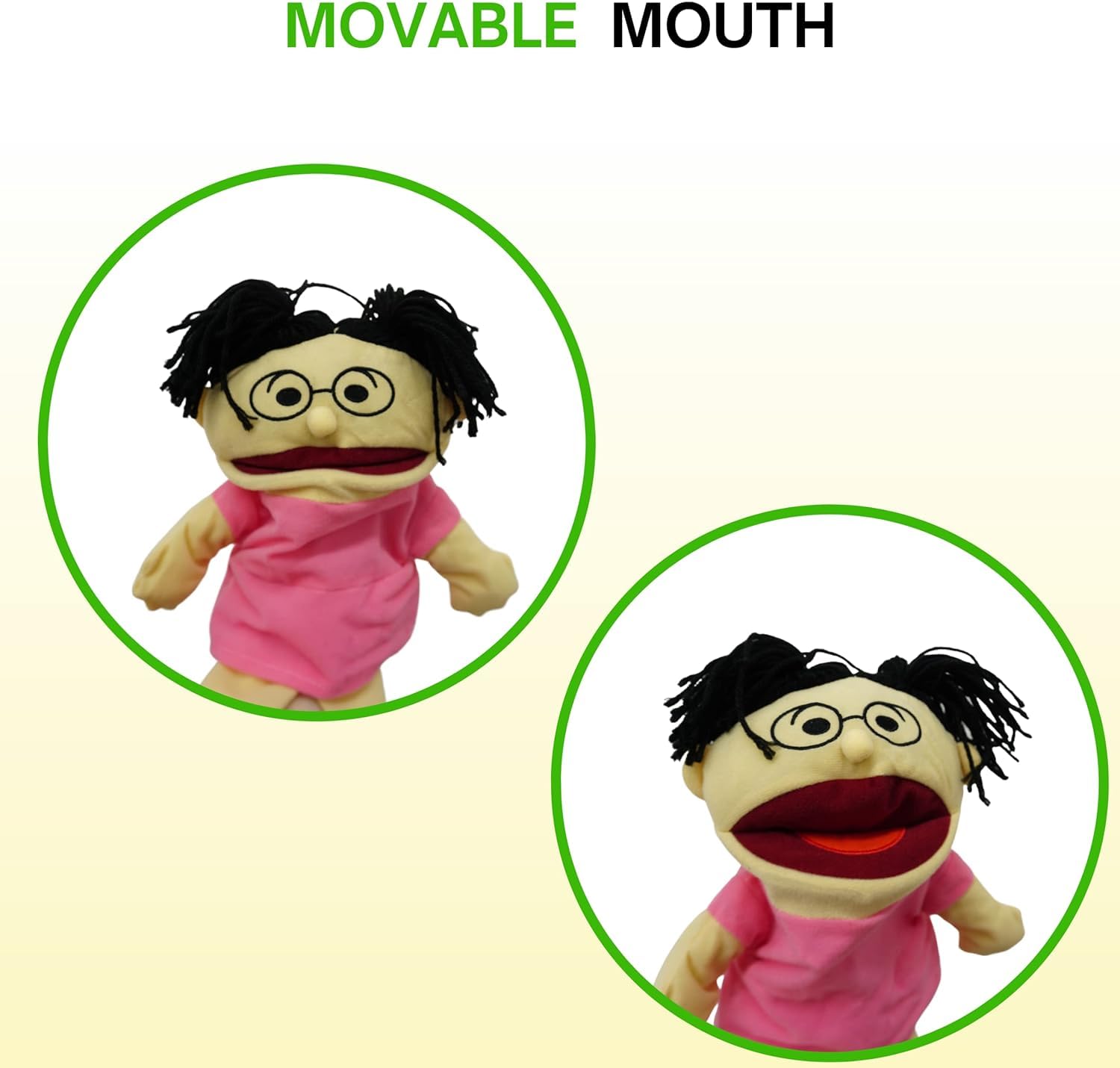 4E's Novelty Multicultural Hand Puppets for Kids - 8 Pack with Movable Mouth, Bulk Soft Plush Puppets for Kids Ages 4-8, for School Home Theater Shows, Teachers Classroom Supplies
